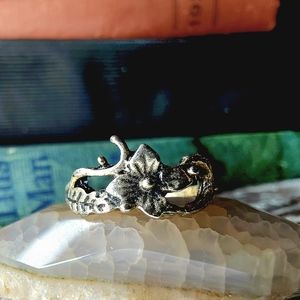 Ethereal Whimsy, Silver Plated, Dainty Flower Ring